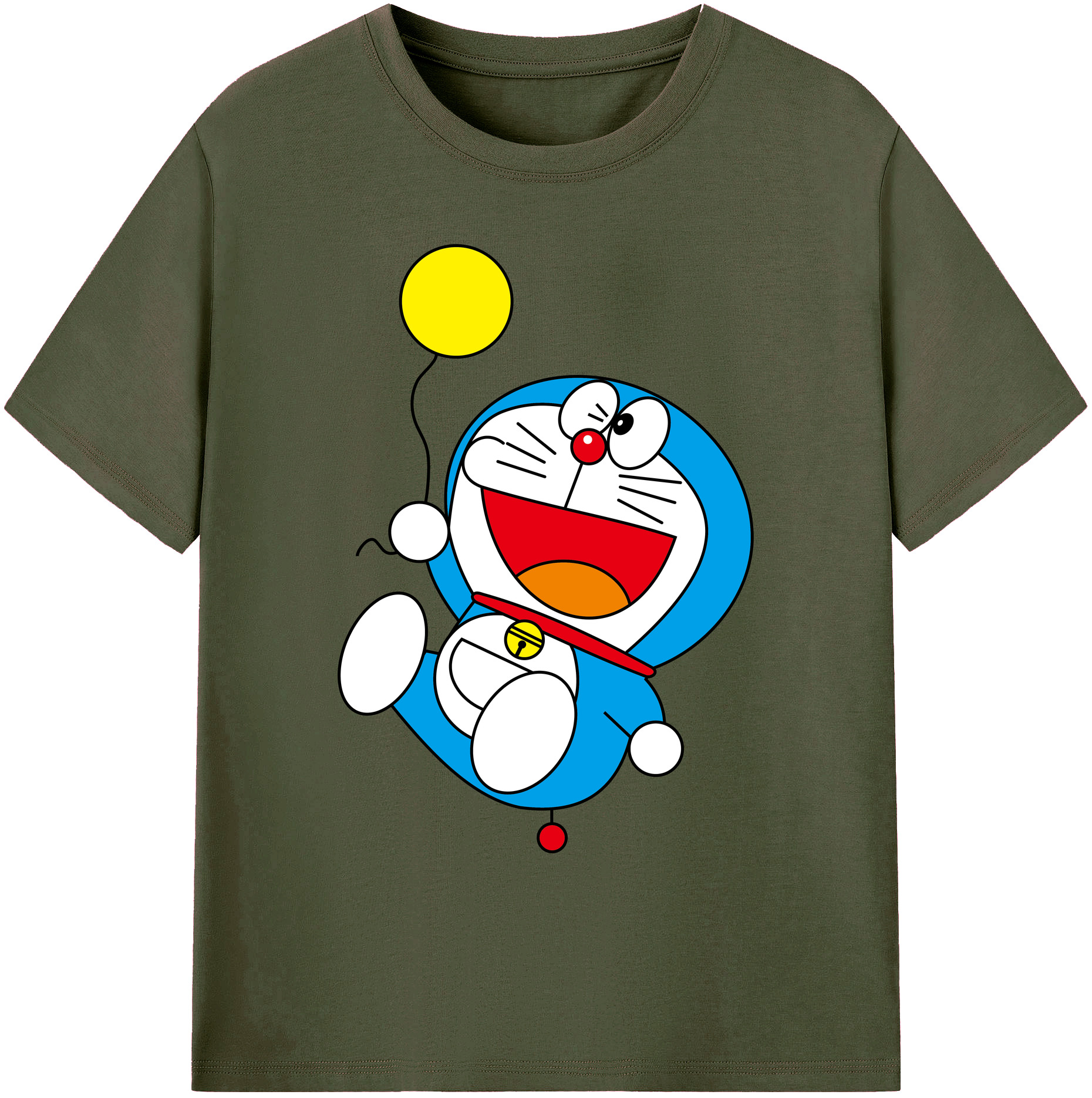 （画像用） ドラえもん Doraemon 綿100％ メンズ半袖Tシャツ｜肌触りやわらか＆通気性